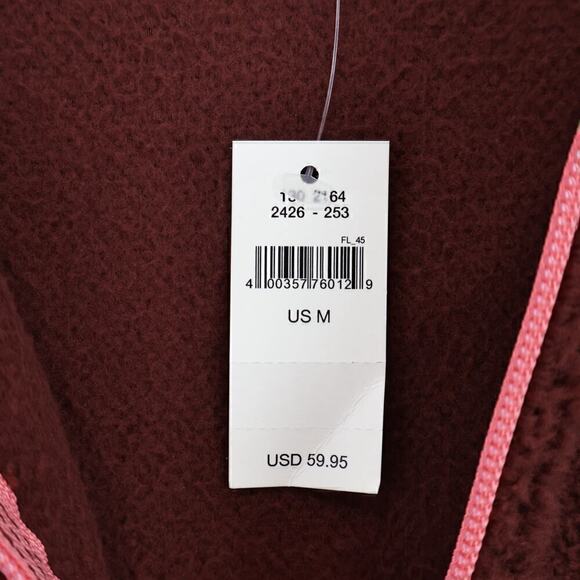Aerie OFFLINE Sherpa Nylon Quarter Zip Pullover Small Maroon/Pink Size M NWT - Picture 6 of 9